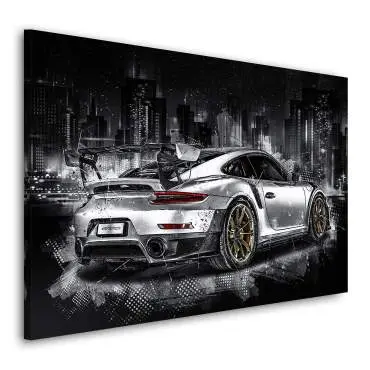 Auto Wandbild Leinwandbild Porsche GT2 RS Abstrakt