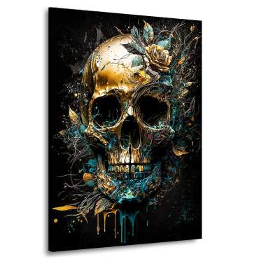 Totenkopf Wandbild Kunstgestalten24