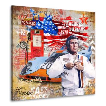 Steve McQueen Retro Wandbild