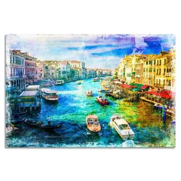 Wandbild Leinwandbild Venedig Paint Style